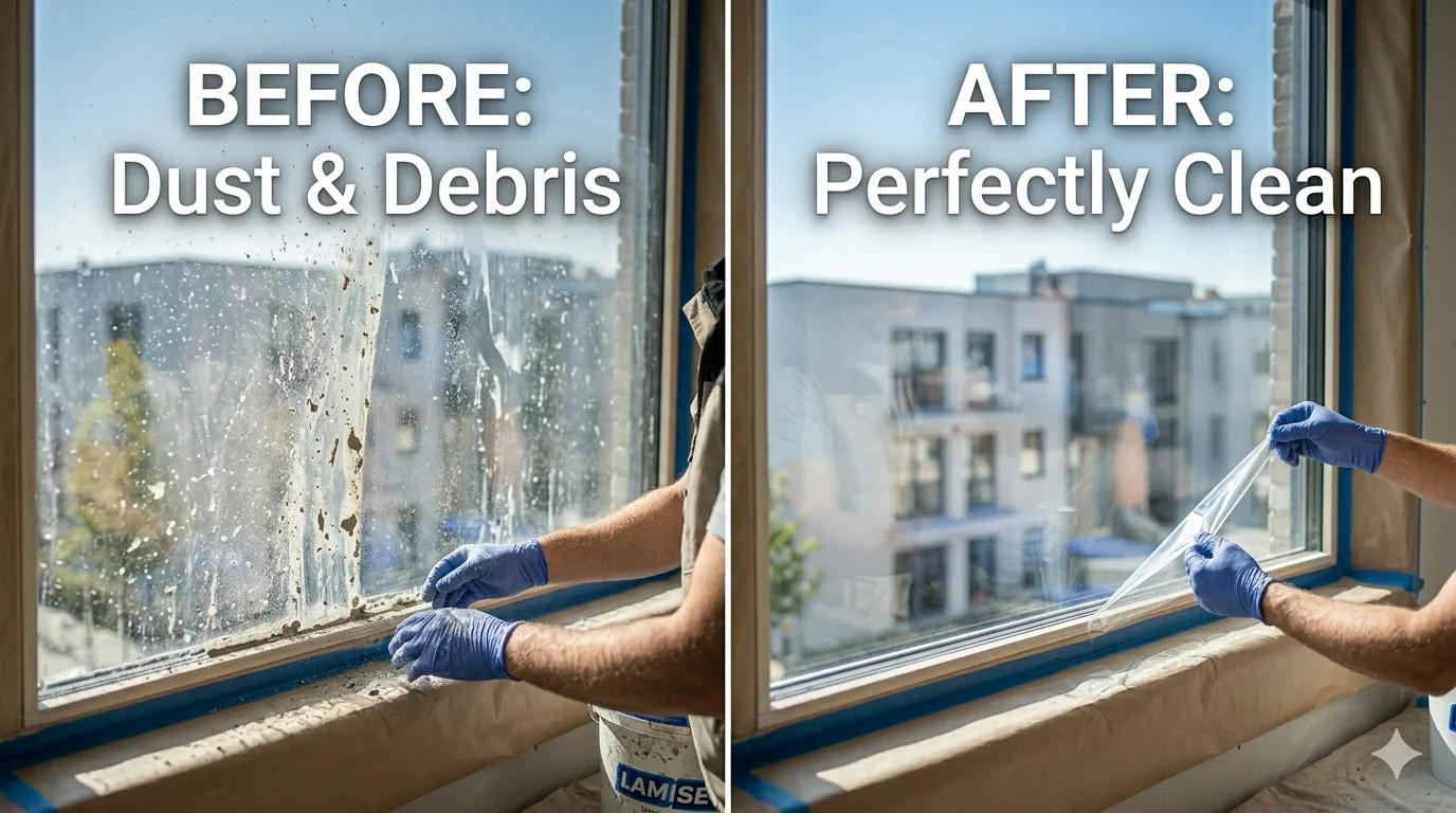 Pred a po - LAMISEC ochrana okna